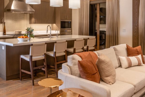Living and kitchen area