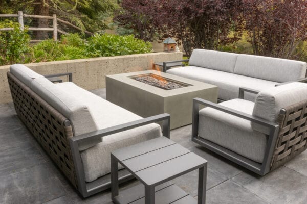 Outdoor seating with firepit